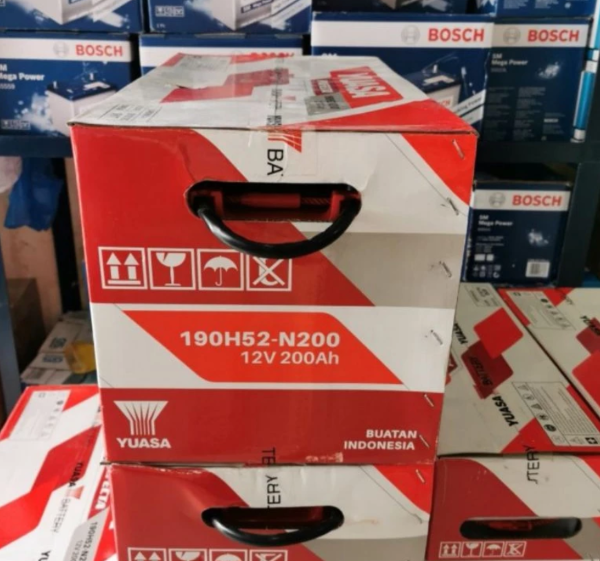 AKI BATERAI BASAH YUASA N200 190H52 12V 200AH KAPAL TRUCK GENSET