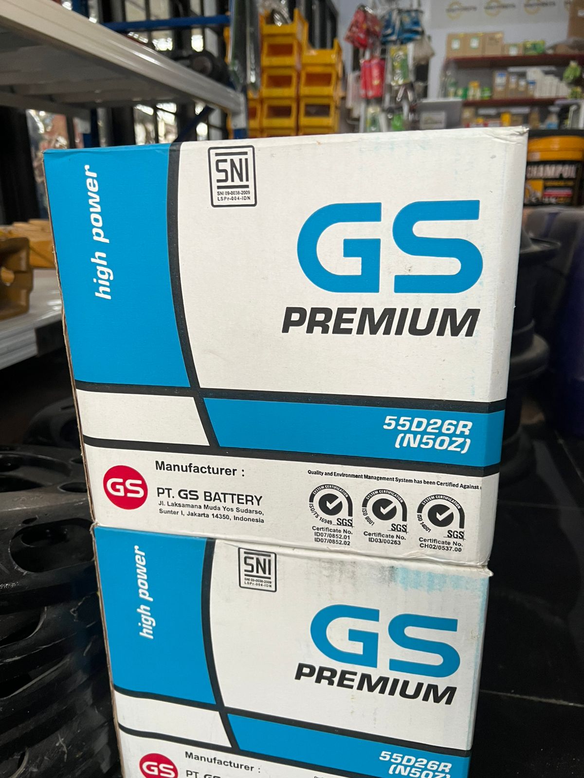 Aki Battery GS ASTRA Type GS PREMIUM N50Z 55D26R