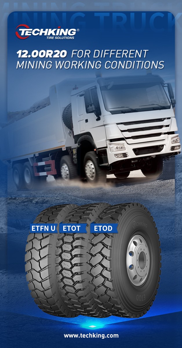 BAN TRUK RADIAL HEAVY DUTY TECHKING ETOT 12.00R20 20 PR TT