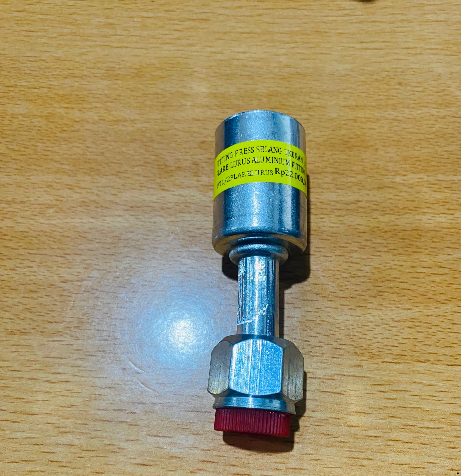 FITTING PRESS SELANG UKURAN 12 FLARE LURUS ALUMINIUM
