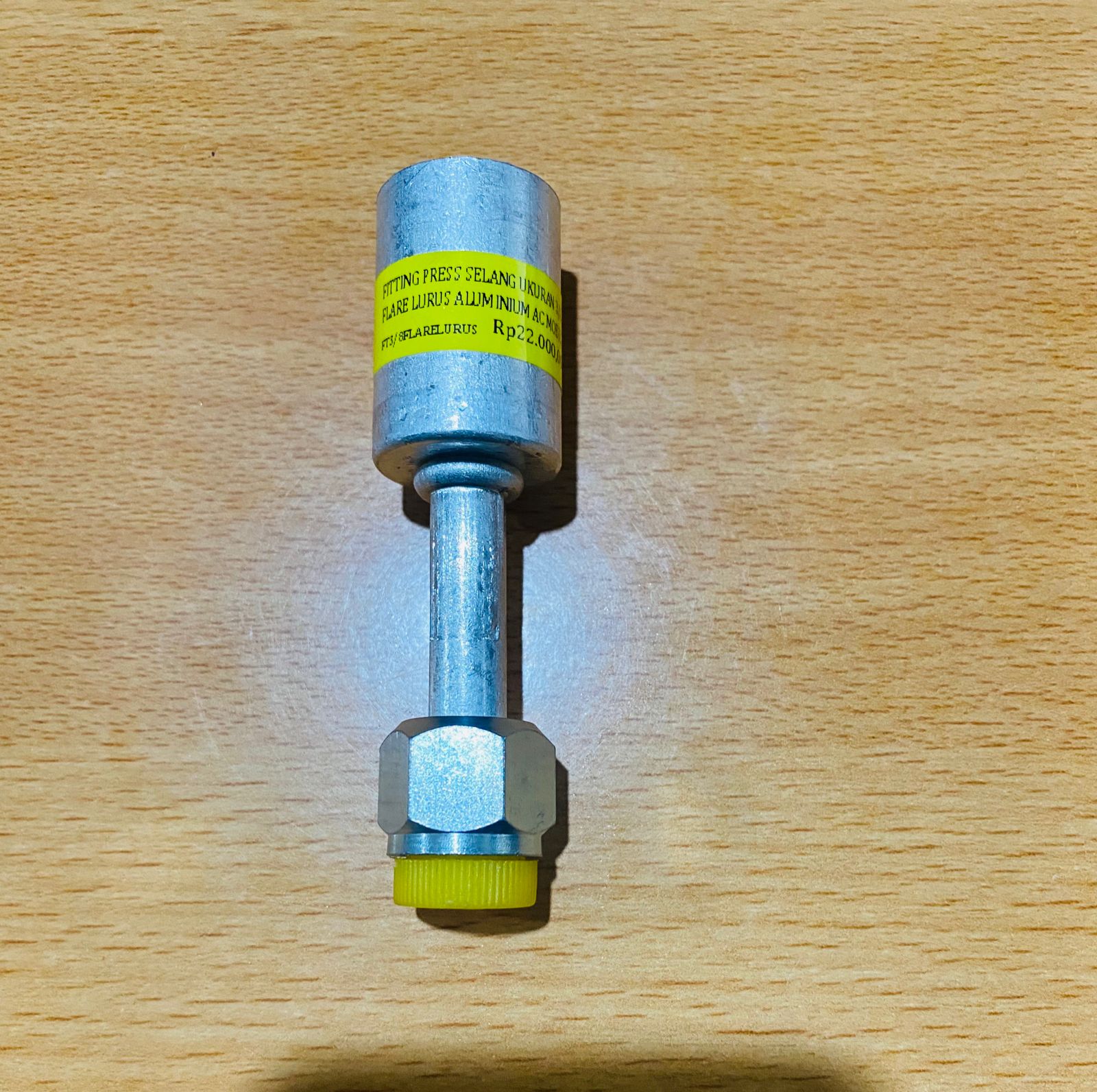 Fitting Press Selang Ukuran 38 Oring R12 Lurus Aluminium AC Mobil