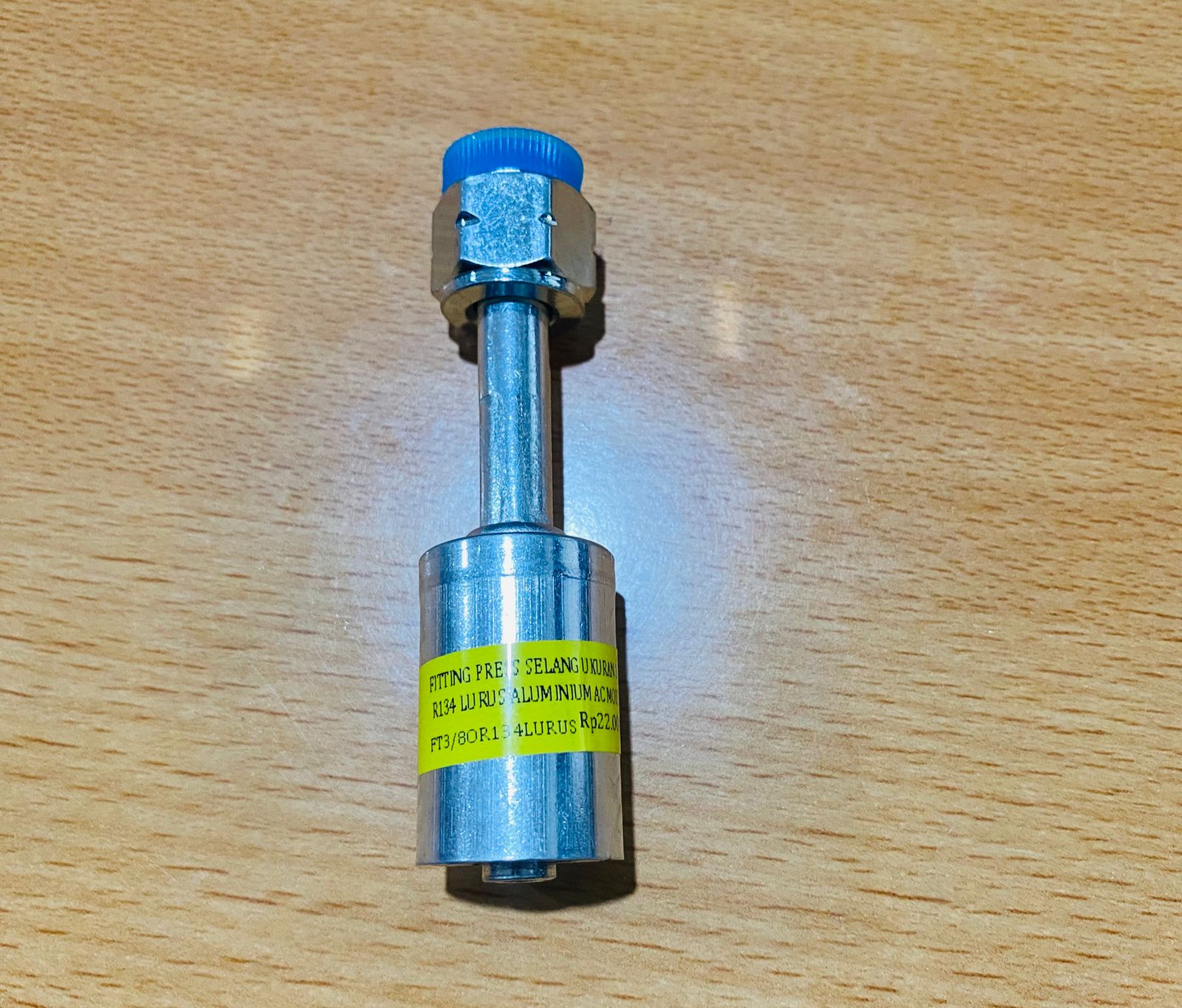 Fitting Press Selang Ukuran 38 Oring R134 Lurus Aluminium AC Mobil
