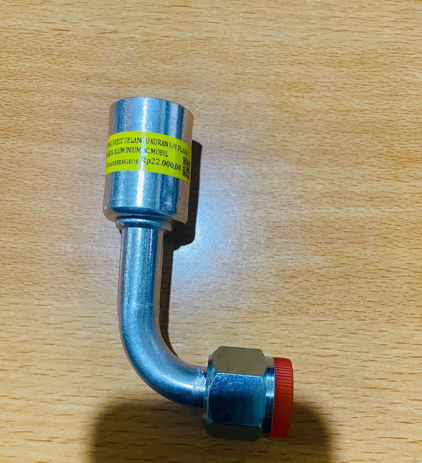 Fitting Press Selang Ukuran 58 Flare Bengkok Aluminium AC Mobil