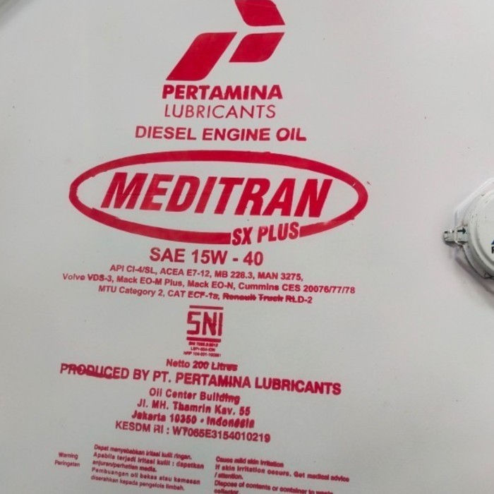 OLI ENGINE MEDITRAN SX PLUS 15W-40 C14 PERTAMINA DRUM 200 L