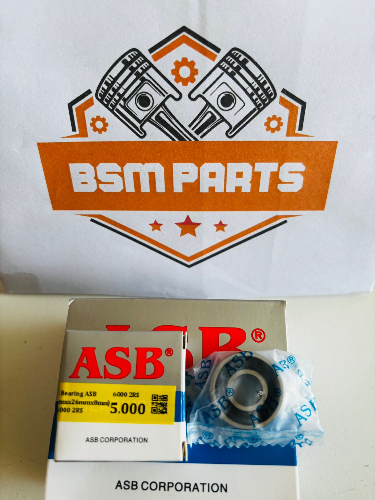 Ball Bearing ASB (10mmx26mmx8mm) PN 6000 2RS