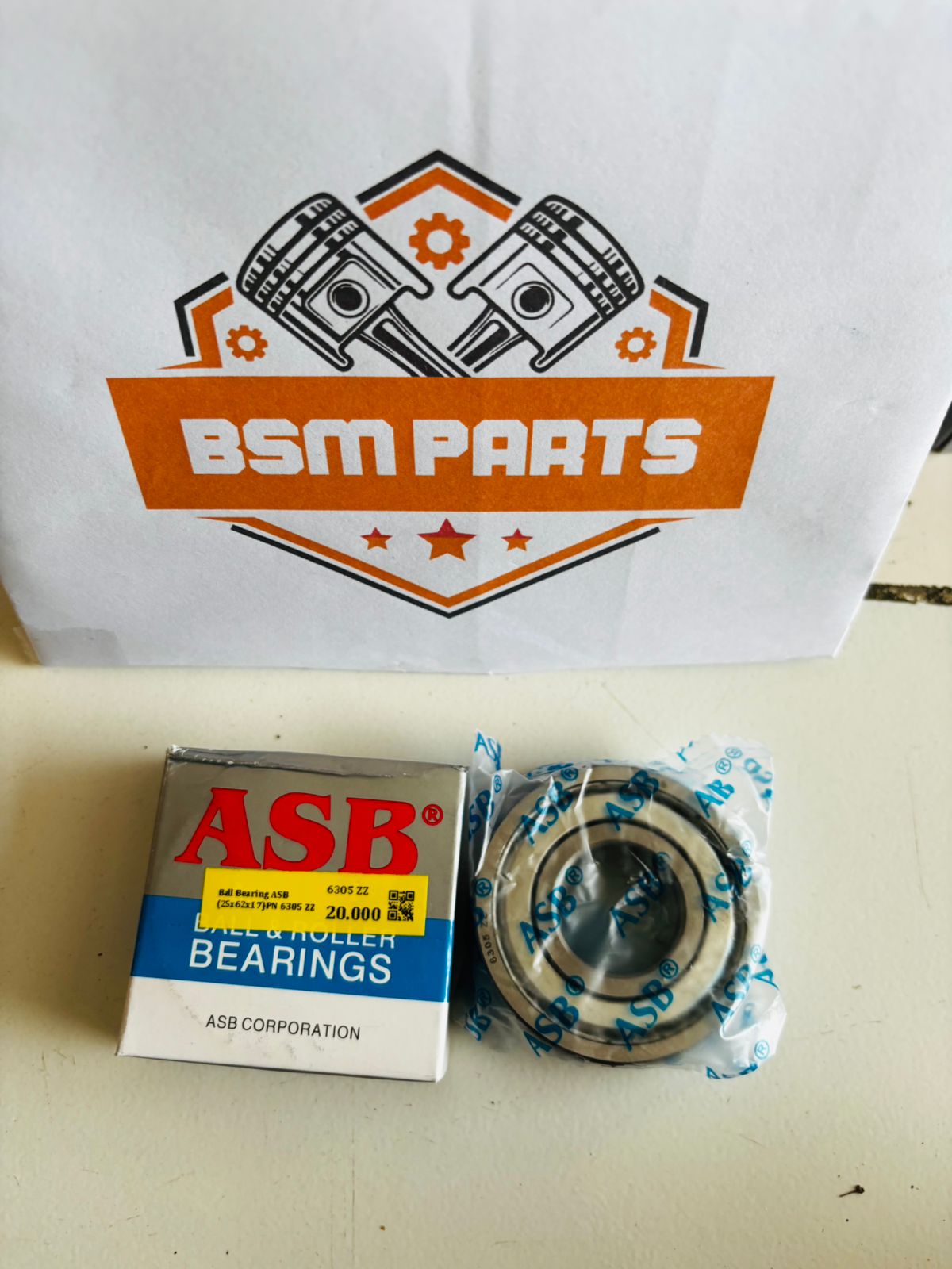 Ball Bearing ASB (25x62x17)PN 6305 ZZ