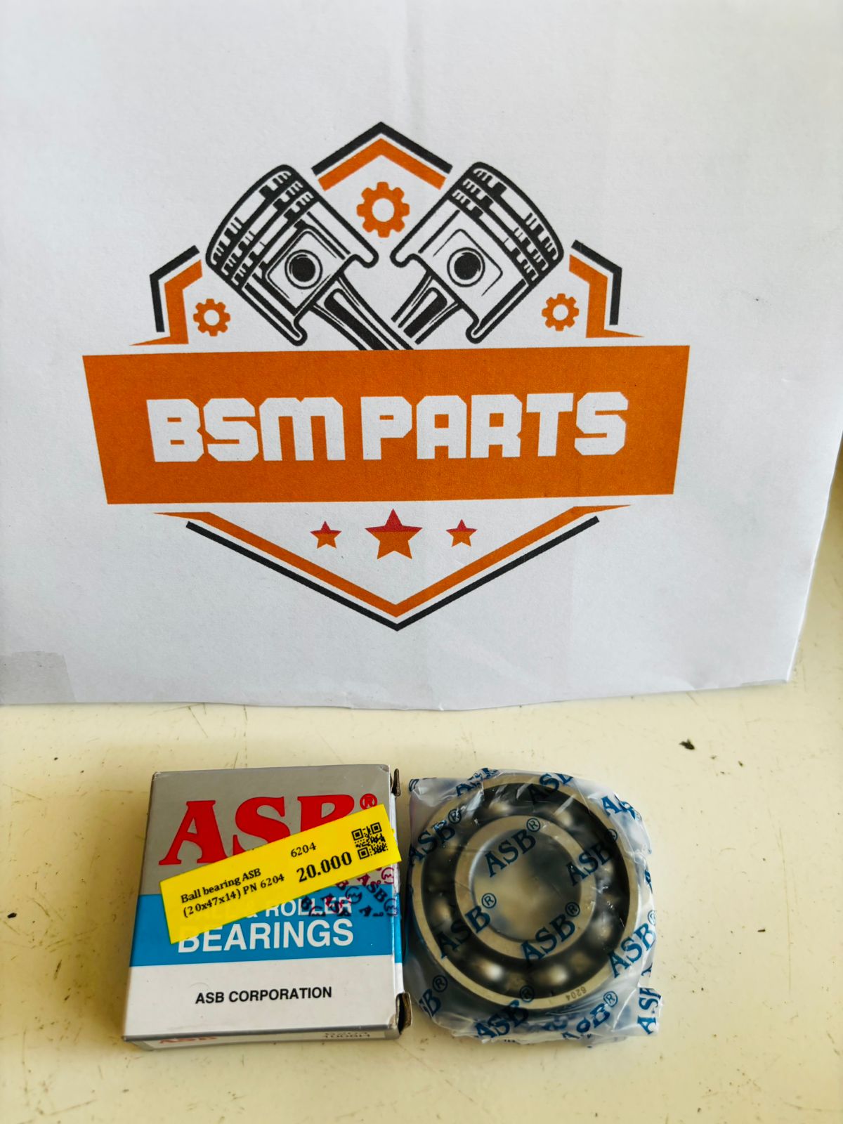 Ball bearing ASB (20x47x14) PN 6204