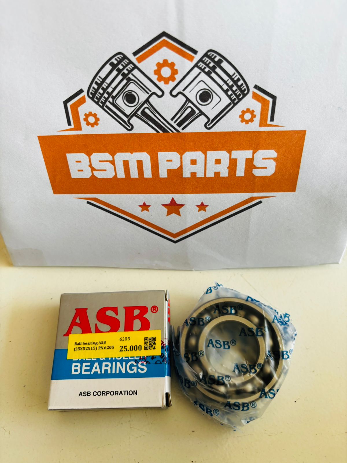 Ball bearing ASB (25X52X15) PN 6205