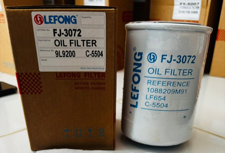 FILTER OLI LEFONG UNTUK YUCHAI CAT DYNAPAC DEUTZ JOHNDEERE KUBOTA MF NH PN FJ-3072