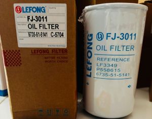 Filter Oli LEFONG Untuk Zoomlion ZE210E ZE205E ZE230E cummins Komatsu Hitachi Volvo Hyundai Liugong Sdlg World PN FJ-3011