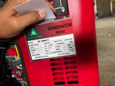 GENERATOR SET DIESEL SOLAR SILENT VENOM POWER VE 12000 T1 7-8KW 1 PHASE 220 VOLT