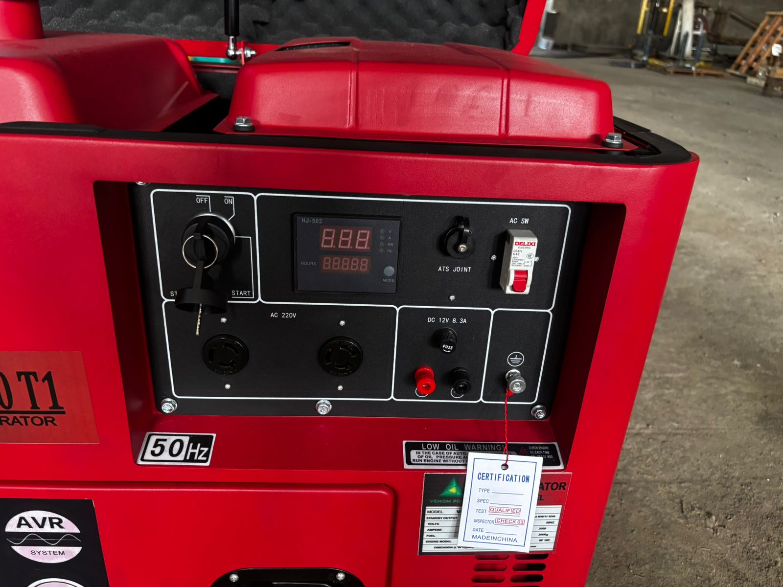 GENSET DIESEL SILENT VENOM POWER VE 12000 T1 7-8KW 1 PHASE 220 VOLT