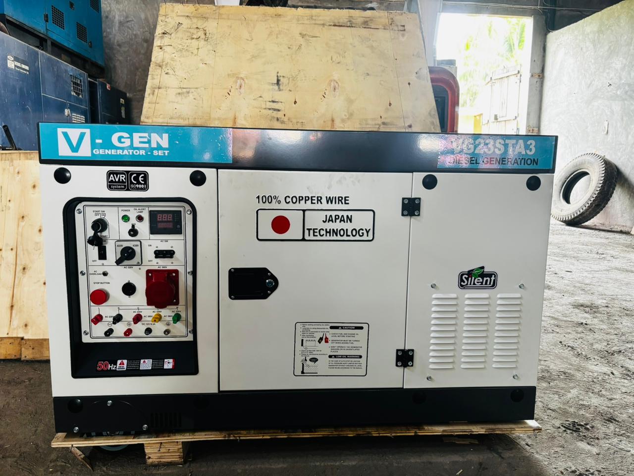Genset Diesel Solar Super Silent VG23STA3 20 Kva 16.000 watt 3 Phase 380v