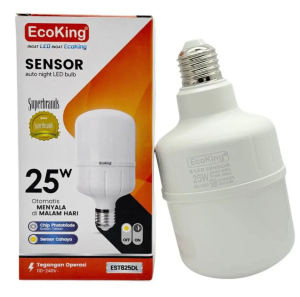 Lampu EcoKing Bohlam Led Rumah Sensor Cahaya Otomatis Light Bulb 25Watt