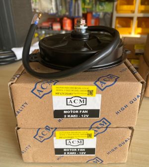 MOTOR FAN UNIVERSAL 12 V AC MOBIL 2 KAKI MODEL SANDEN MERK ACM