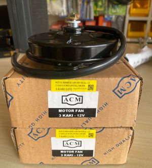 MOTOR FAN UNIVERSAL 12V (3 KAKI) AC MOIL MODEL SANDEN MERK ACM