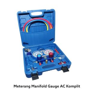 Meteran Manifold Alat isi Freon Refrigerant AC Mobil Rumah Komplit