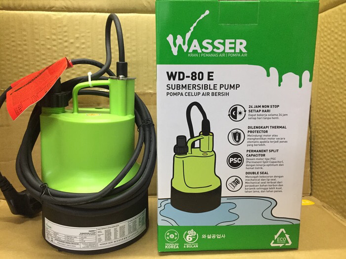 POMPA CELUP KOLAM MEREK WASSER WD80E 800 WATT