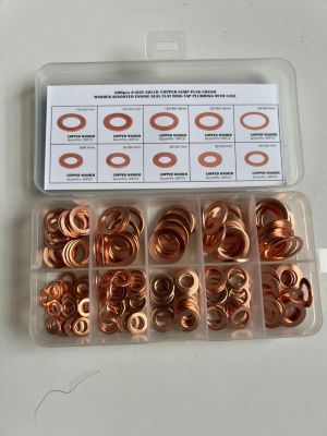 Ring Tembaga Copper Ring Kit Copper Washer 200 PCS 9 Size OEM