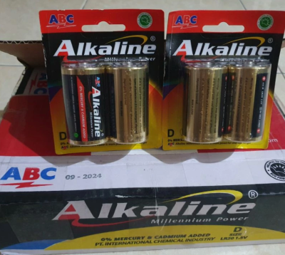 Baterai ABC Alkaline Size D LR20 1.5V Battery Besar Tipe D Isi 2 Pcs