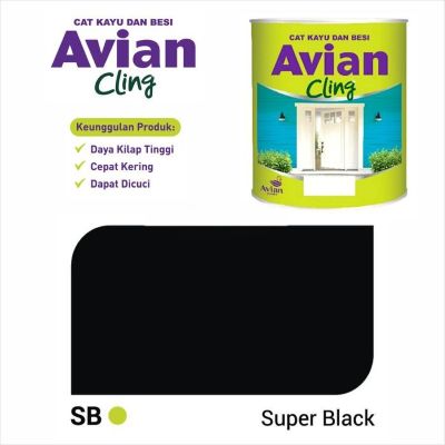 Cat Besi avian Cling SB Super black Hitam @1kg