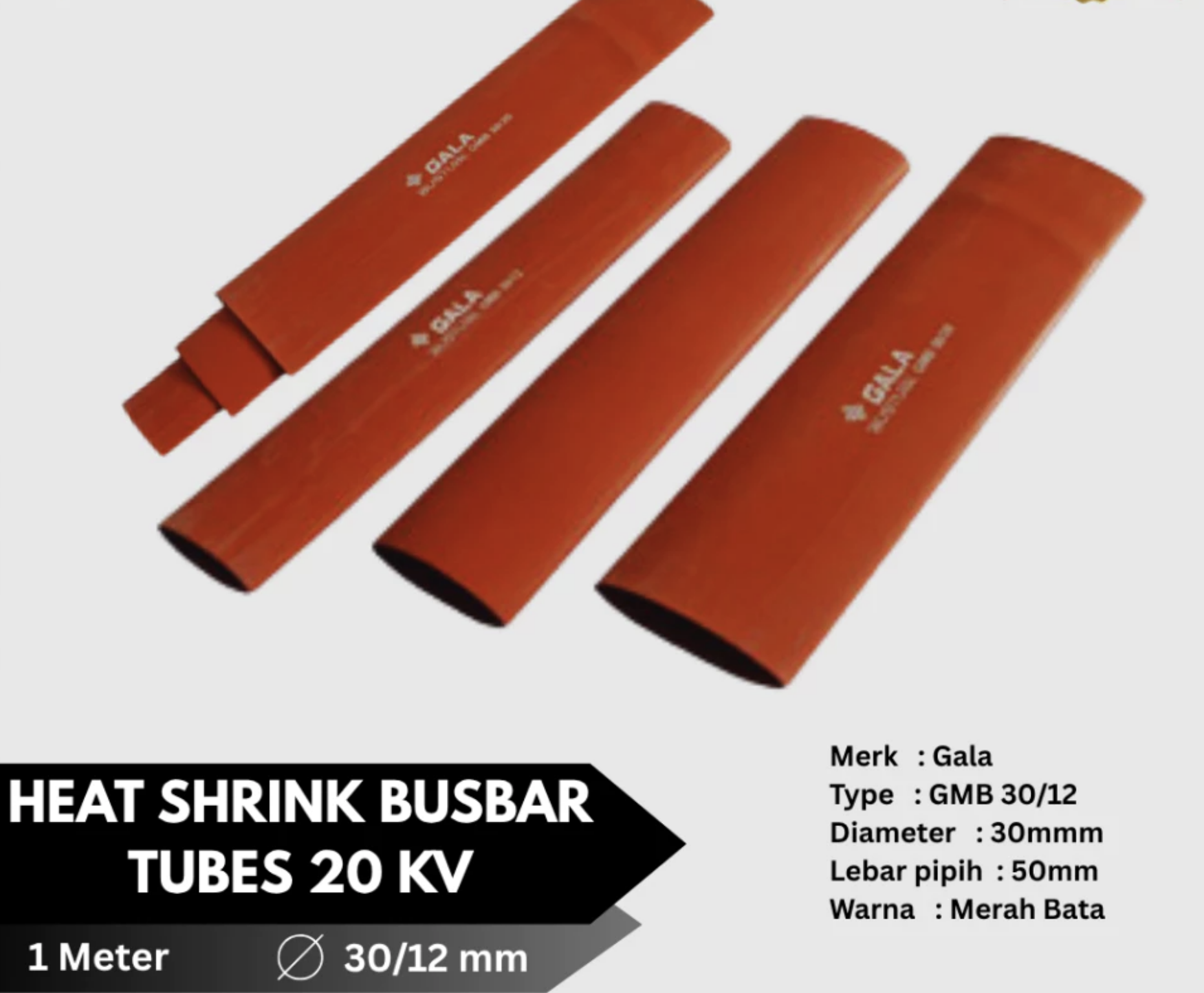 Heatshrink kabel GALA Busbar Tubes 20kV 30-20 mm