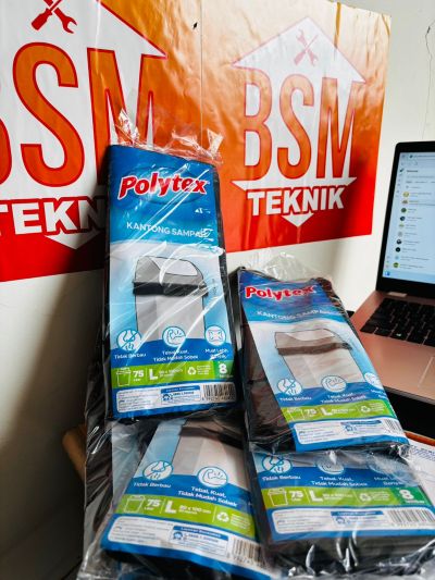 KANTONG SAMPAH TRASH BAG POLYTEX SIZE JUMBO UK 80 x 100 cm