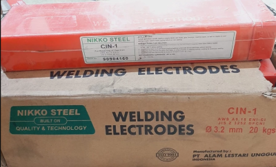 KAWAT LAS ANCURAN CIN 1 UK 3,2 MM NIKKO STEEL @1KG