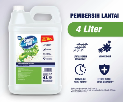 Superpell Professional Pembersih Lantai Apel Jerigen 4L