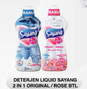 DETERJEN LIQUID SAYANG 2 IN 1 ORIGINAL-ROSE BOTOL