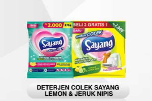 DETERJEN SABUN COLEK SAYANG LEMON DAN JERUK NIPIS SACHET PEMBERSIH PIRING BAJU NODA OLI