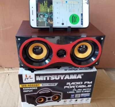SPEAKER WIRELESS BLUETOOTH MITSUYAMA MS-4020BT SERI 4078 RADIO FM KARAOKE SALON AKTIF PORTABLE