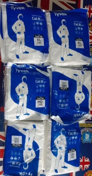 BAJU APD WHITE HAZMAT TYVEK DUPONT 400 Coverall Model TY198S WH