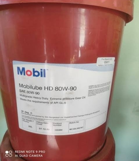 OLI TRANSMISI GARDAN MANUAL MOBIL MOBILUBE HD 80W90 GL-5 PAIL(20 L)